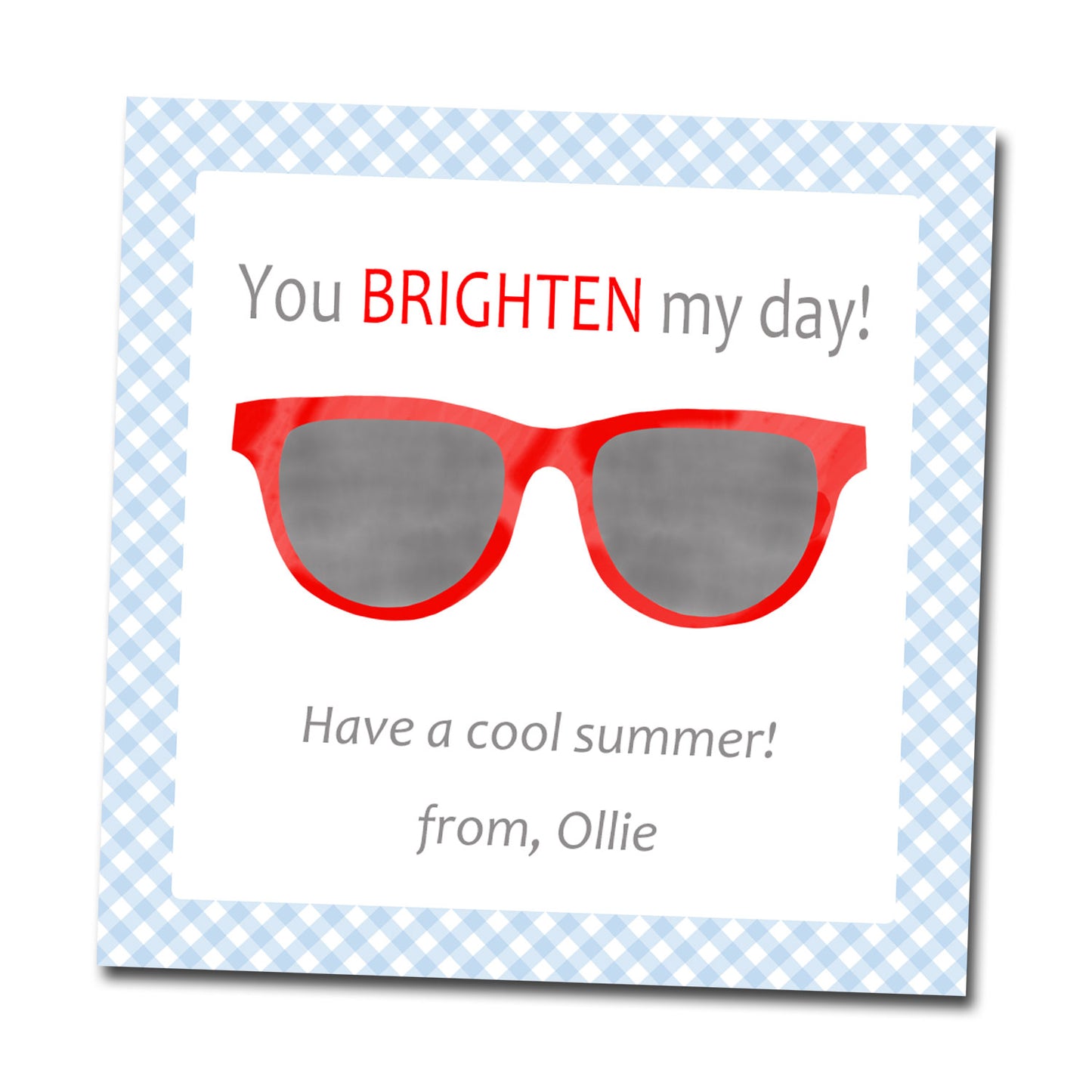 Gift Tags & Stickers - Sunglasses