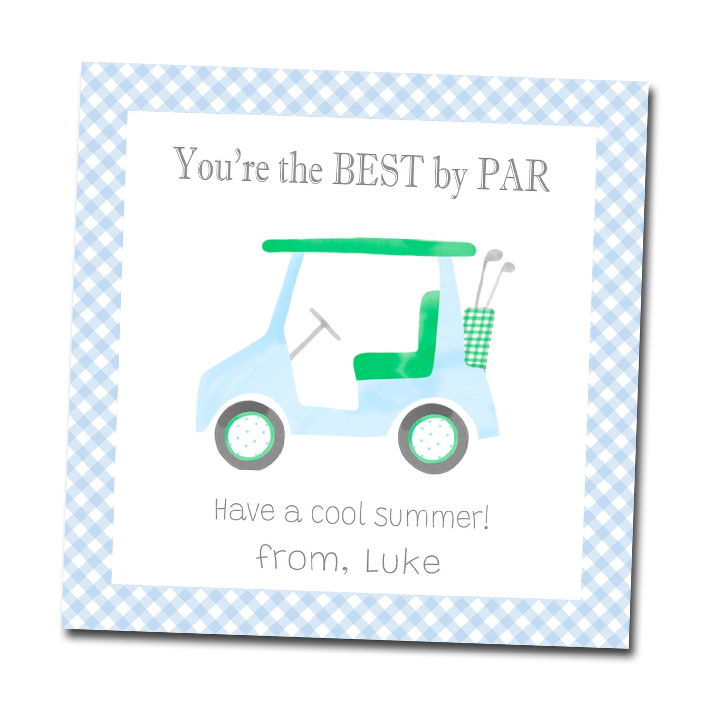 Gift Tags & Stickers - Golf Cart