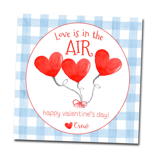 Valentine Tags & Stickers - Balloons