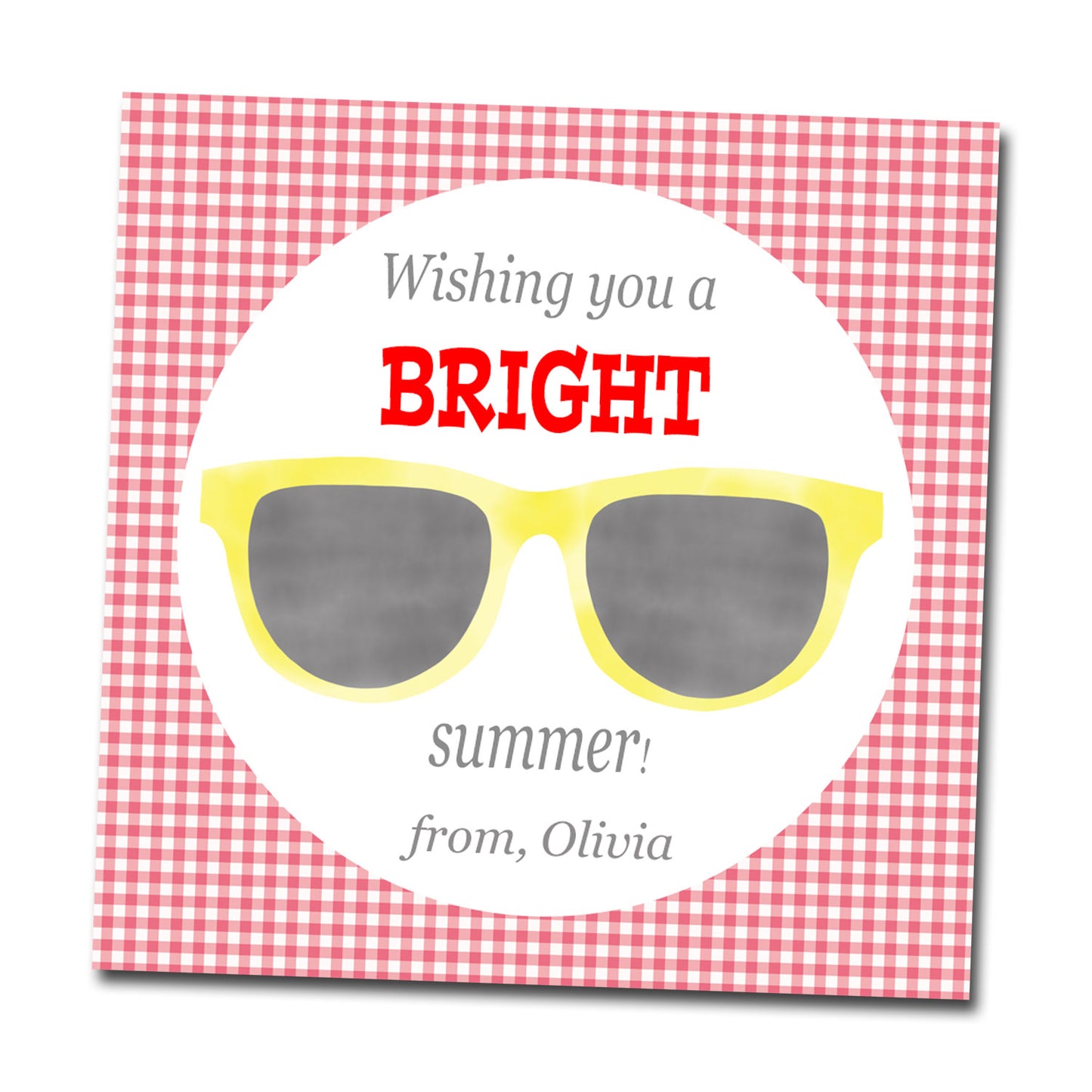 Gift Tags & Stickers - Bright Sunglasses