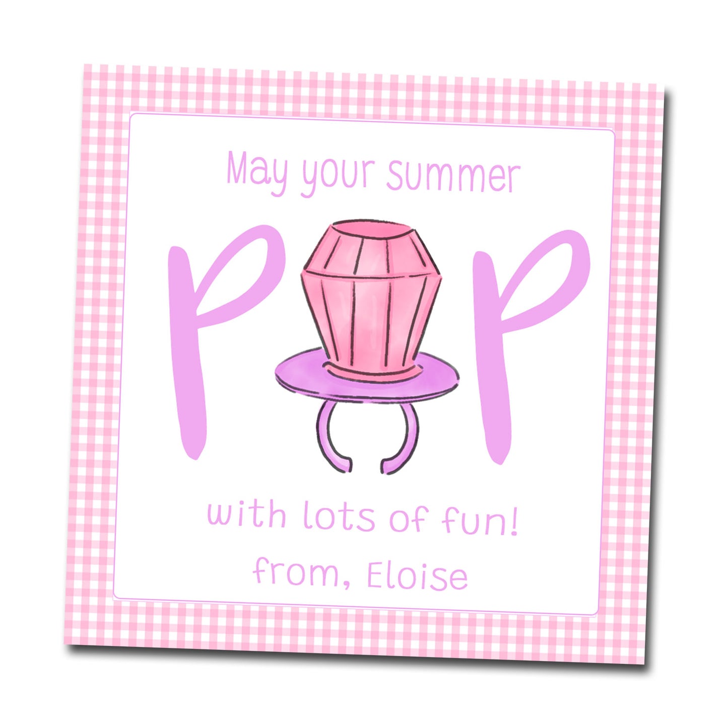 Gift Tags & Stickers - Ring Pop