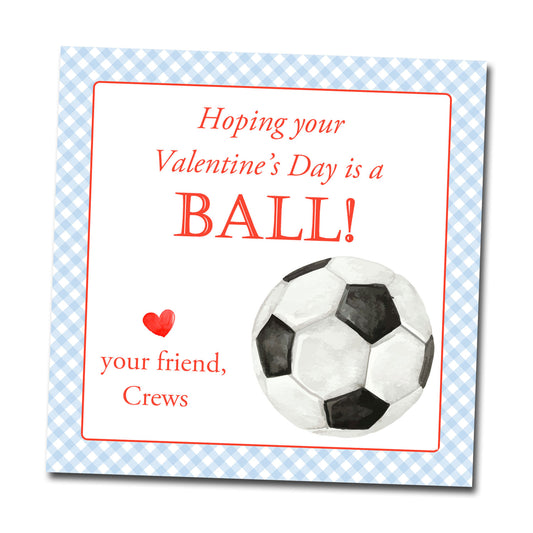 Valentine Tags & Stickers - Soccer