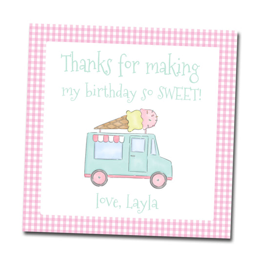 Favor Tags & Stickers - Ice Cream Truck