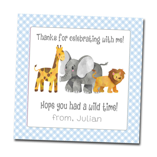 Favor Tags & Stickers - Wild Time