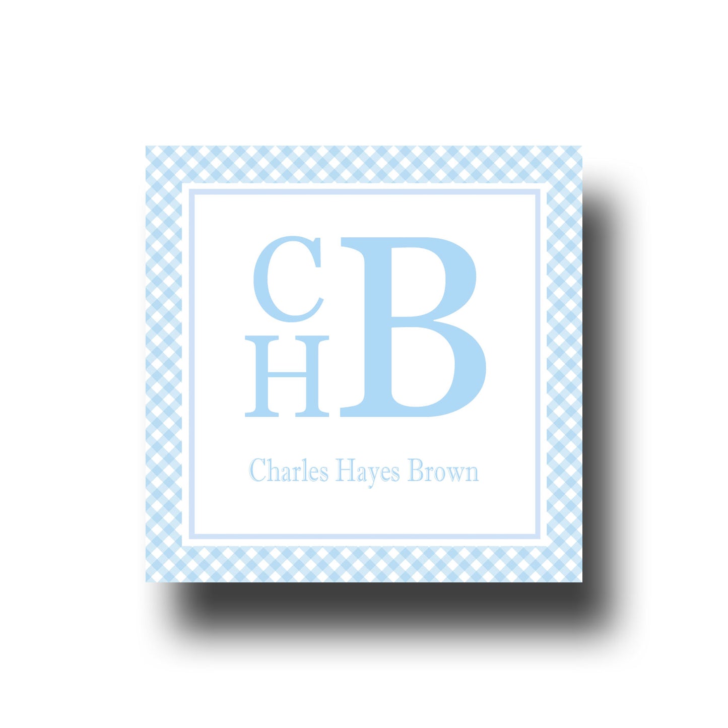 Personalized Enclosure Cards  - Monogram