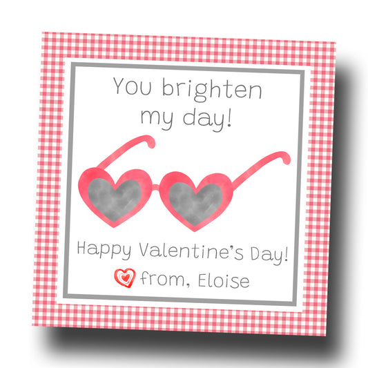 Valentine Tags & Stickers - Brighten my day!