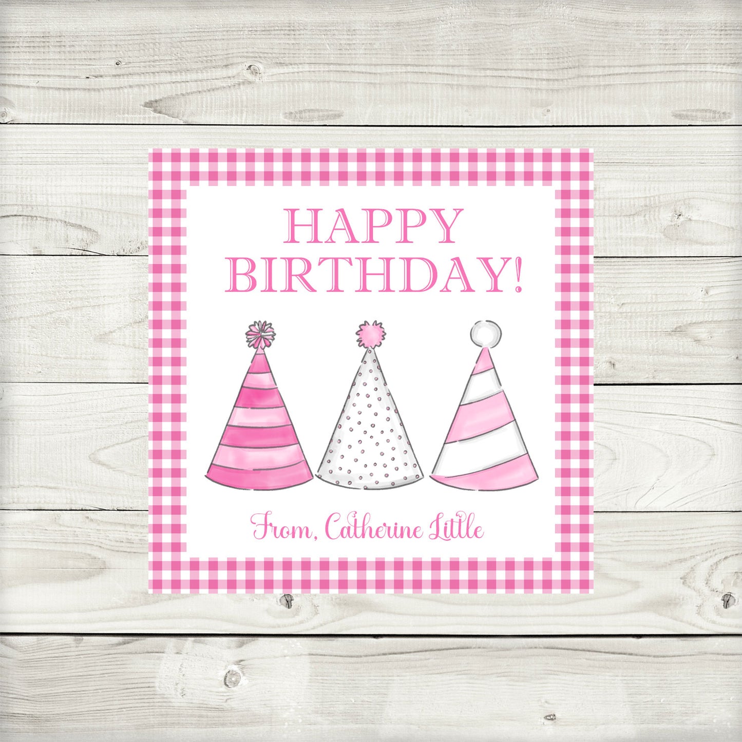 Birthday Gift Tags, Party Hats
