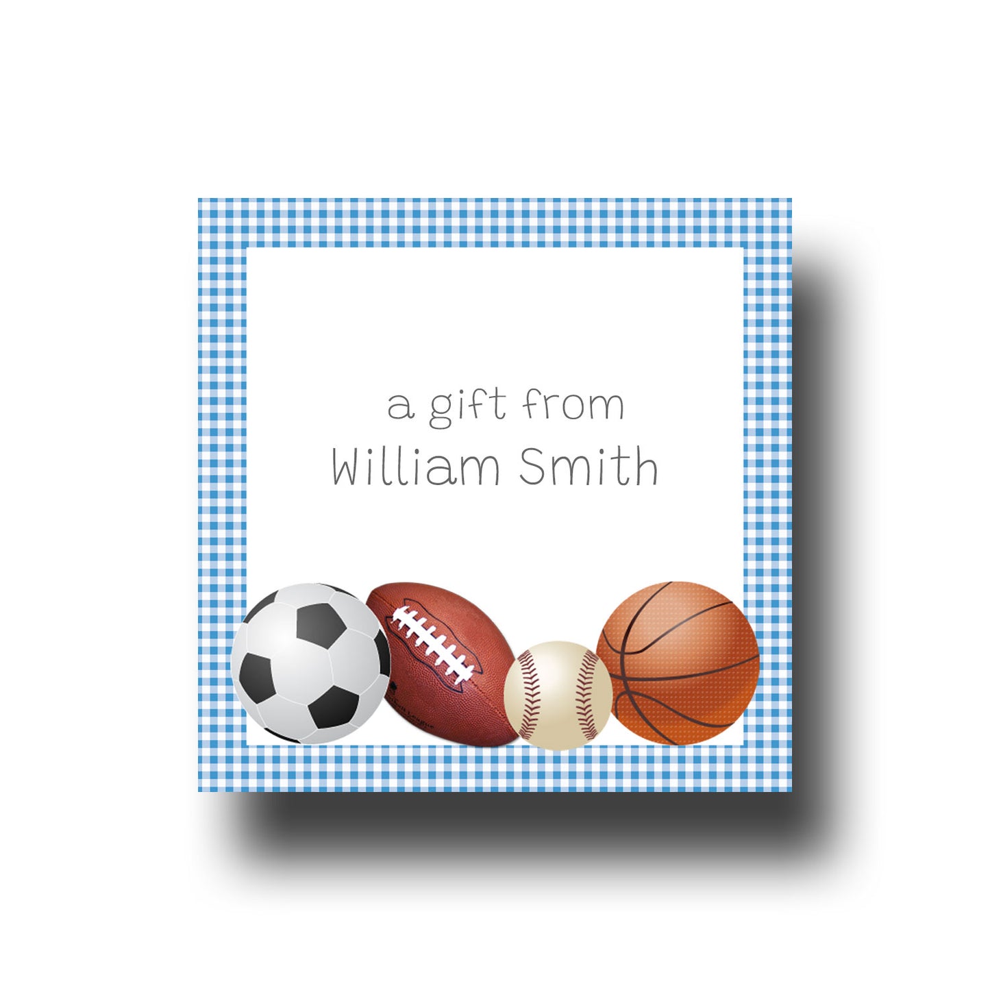 Personalized Enclosure Cards - Sports