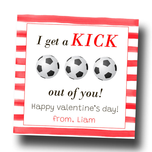 Valentine Tags & Stickers - Soccer