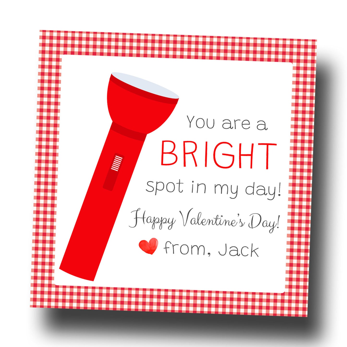 Valentine Tags & Stickers - Flashlight