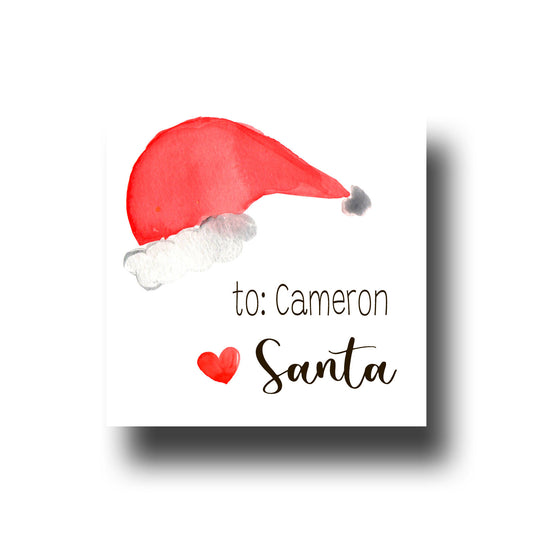 Gift Tags & Stickers - Santa