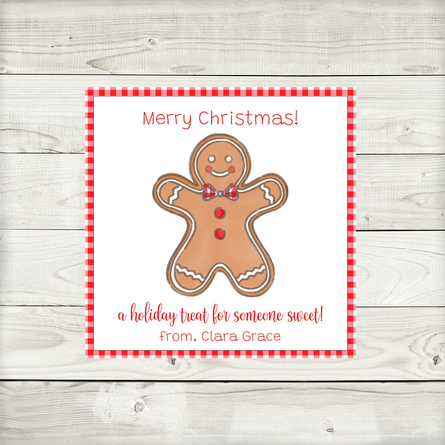 Gift Tags & Stickers, Gingerbread Man
