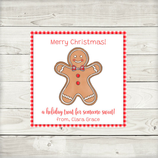 Gift Tags & Stickers, Gingerbread Man