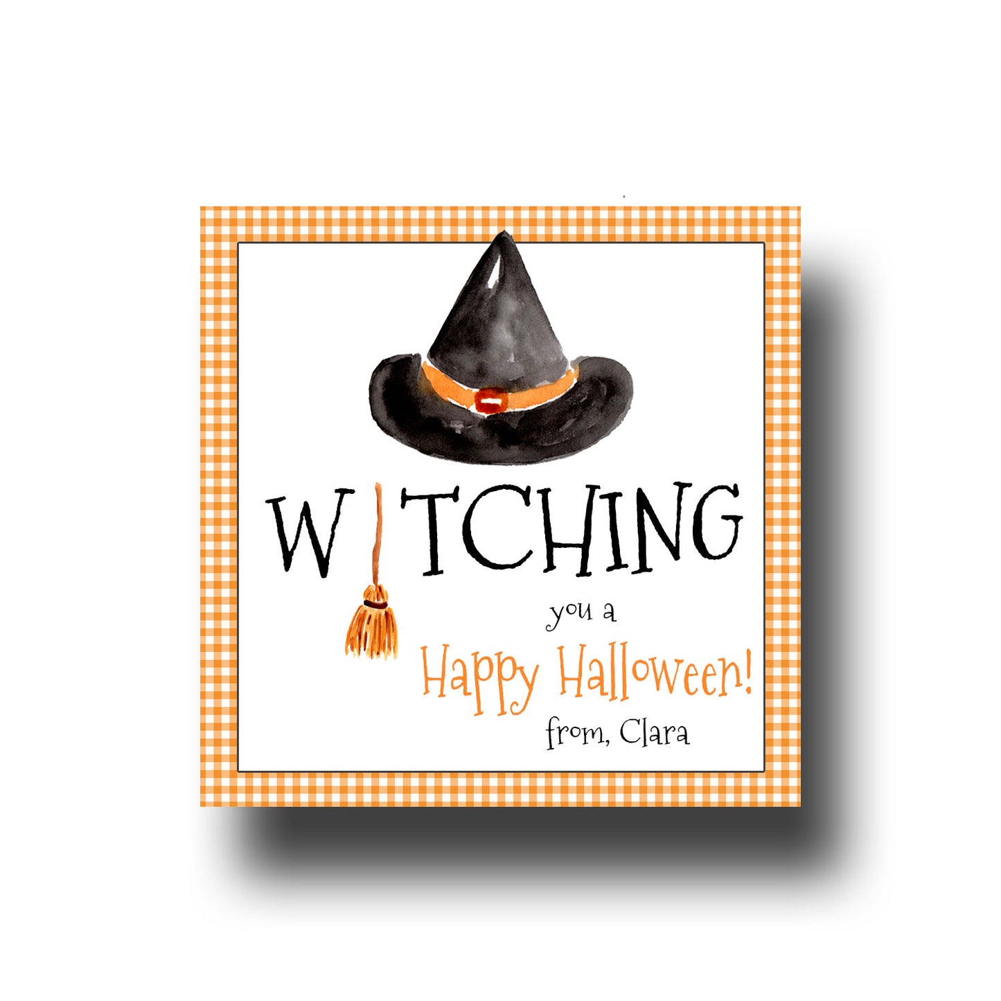 Halloween Gift Tags & Stickers - Witch
