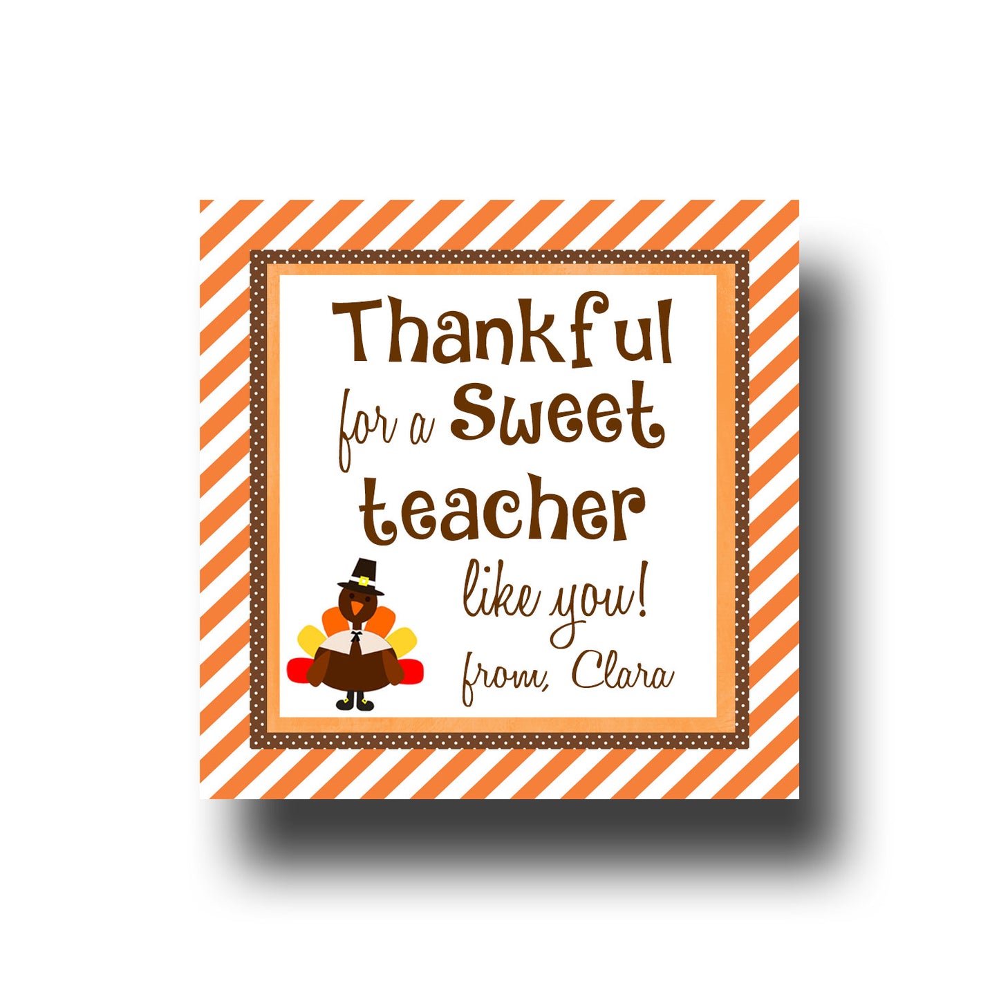 Thankful Gift Tags & Stickers - for Teacher