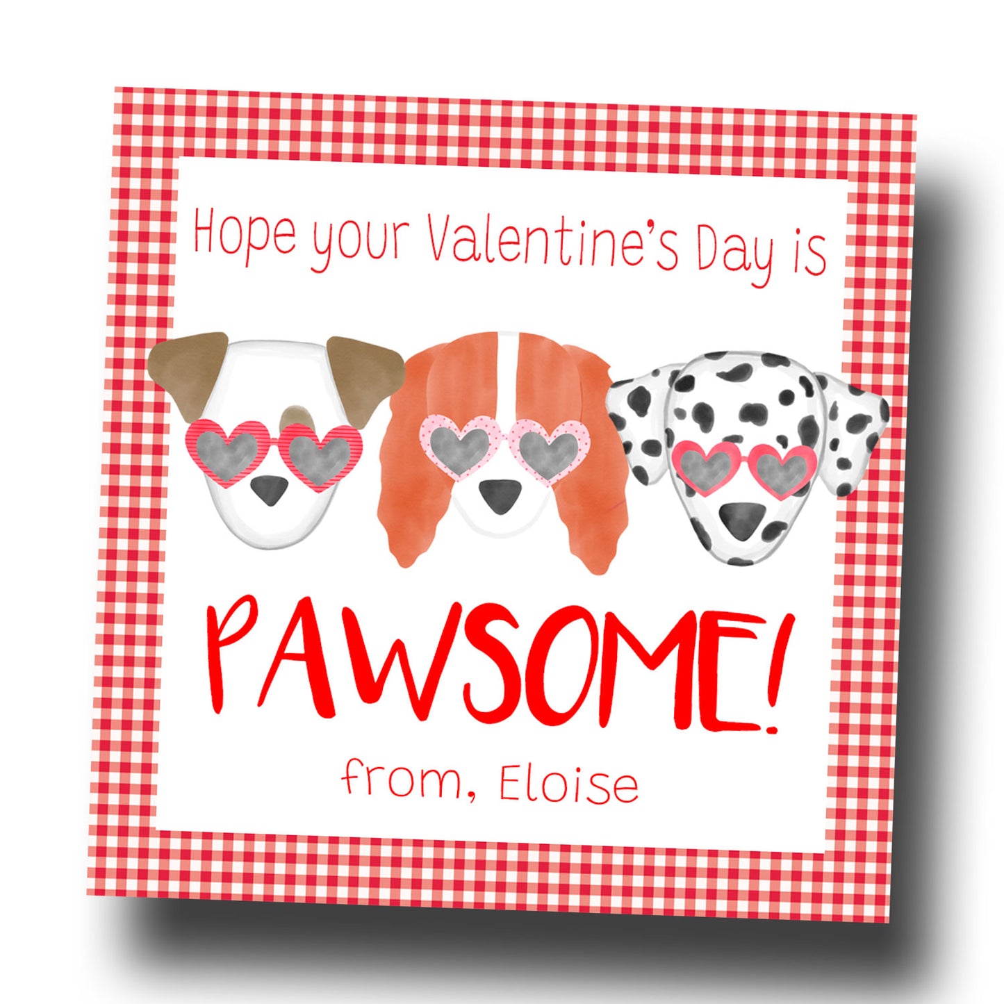 Valentine Tags & Stickers - Pawsome