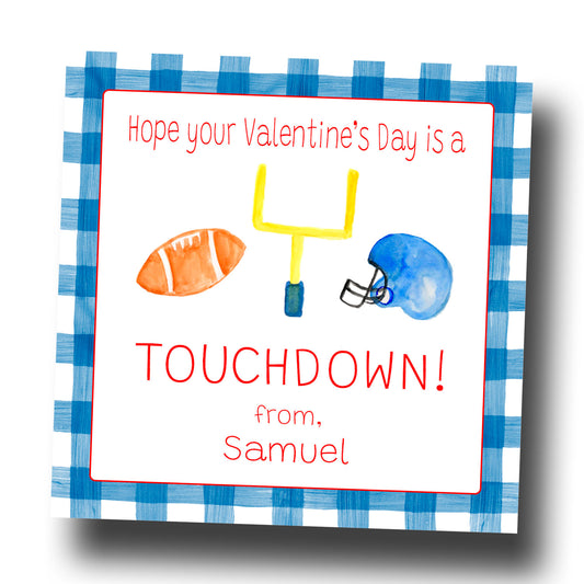 Valentine Tags & Stickers - Football