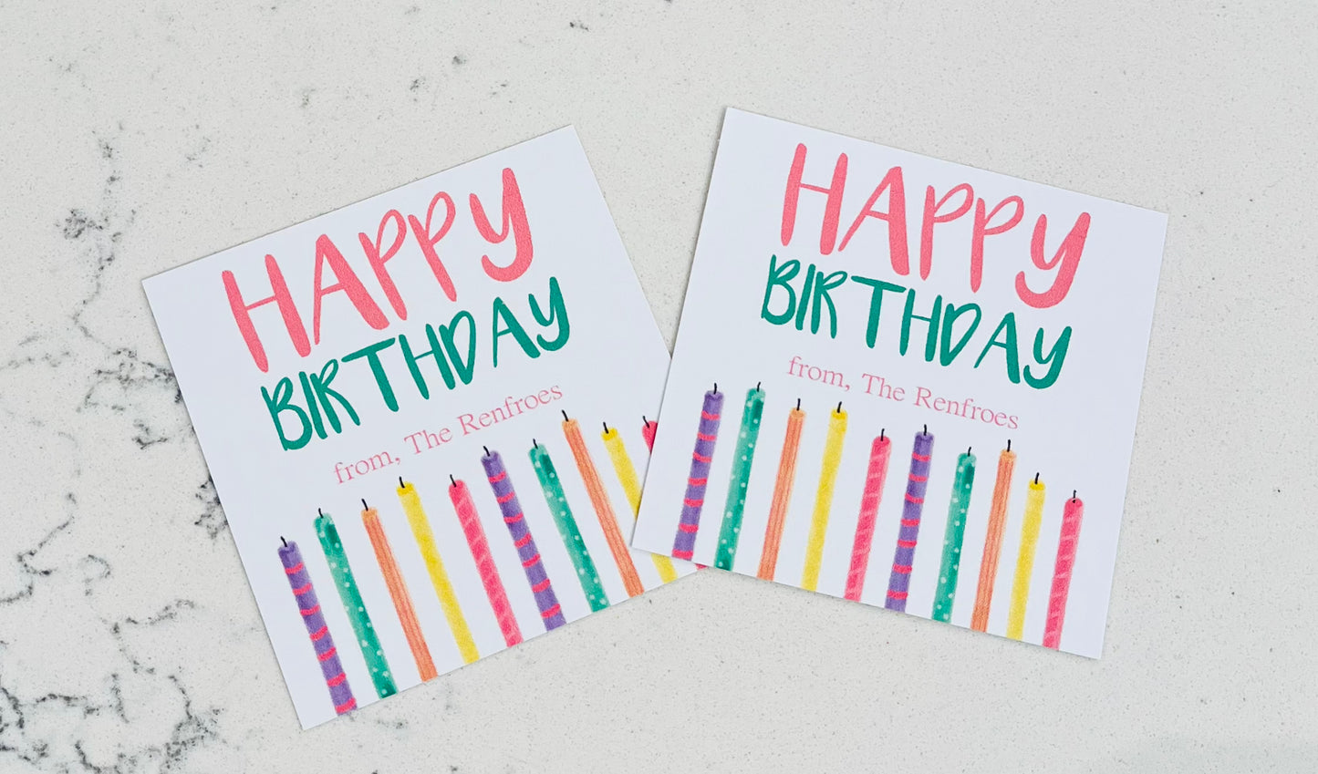 Birthday Tags, Candles