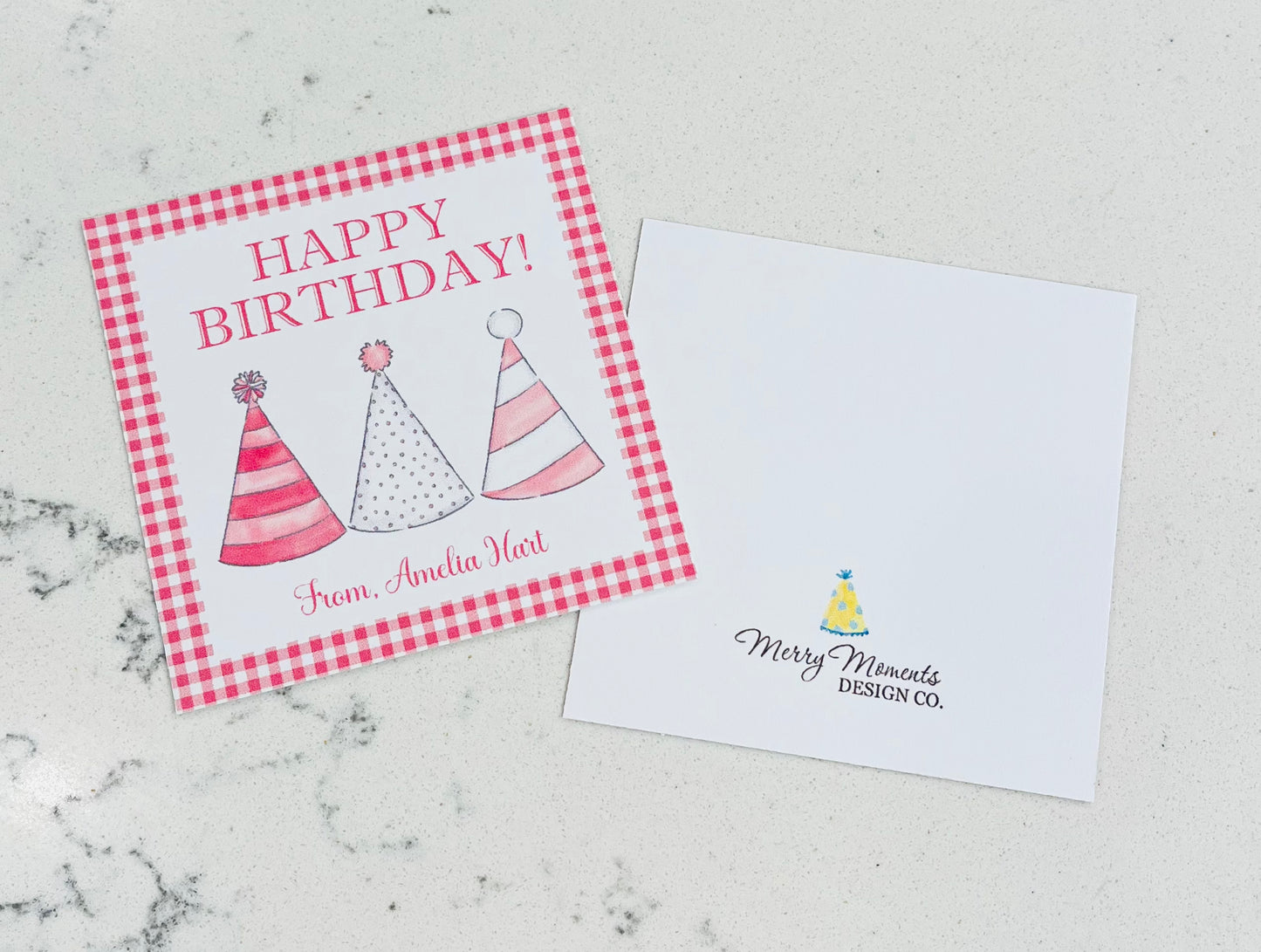 Birthday Gift Tags, Party Hats