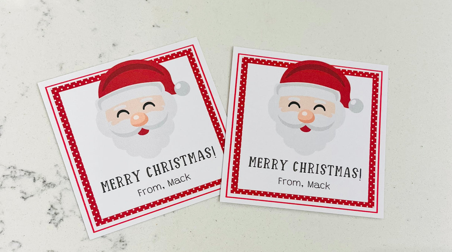 Gift Tags & Stickers, Santa