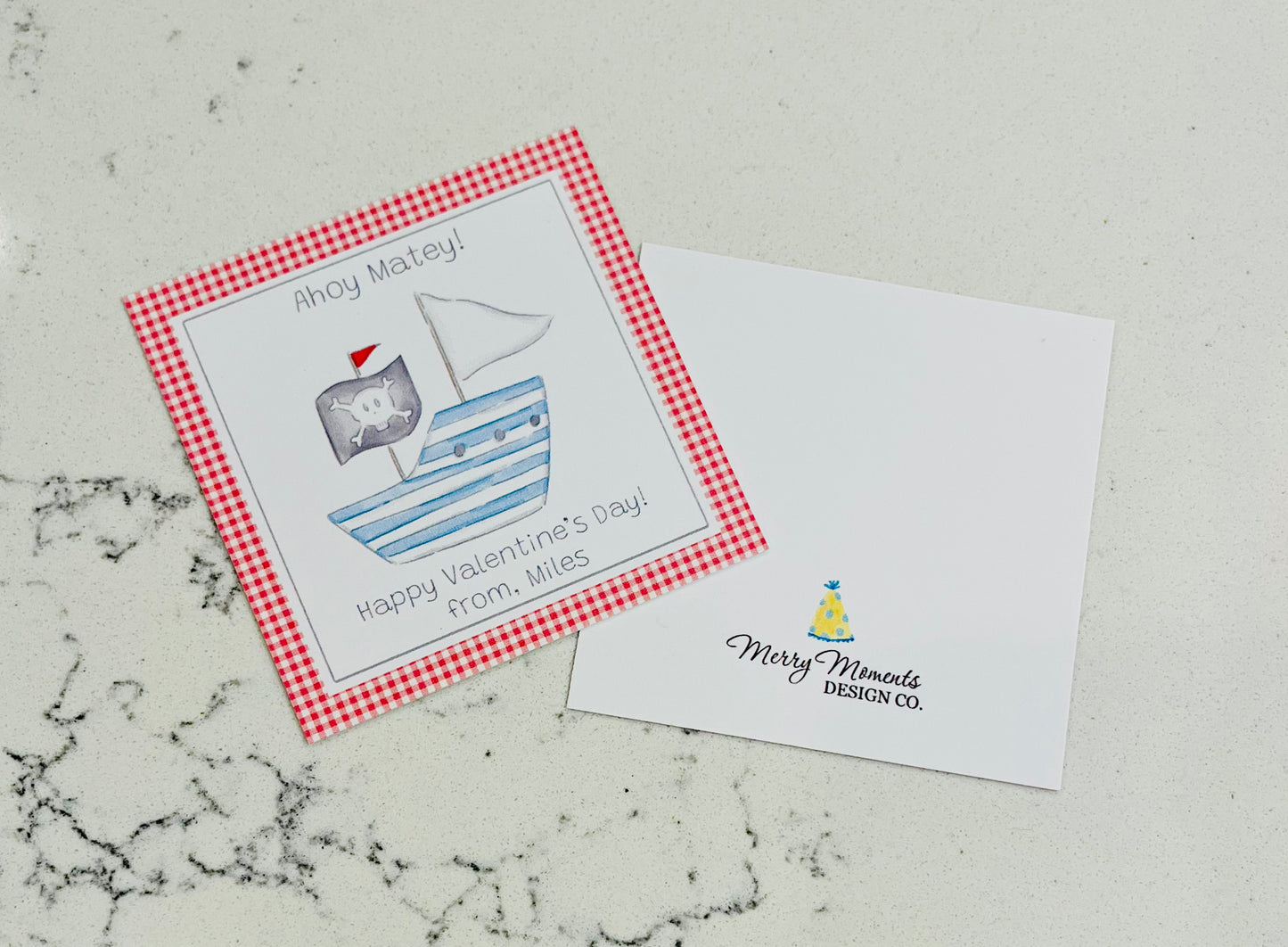 Valentine Tags & Stickers - Pirate