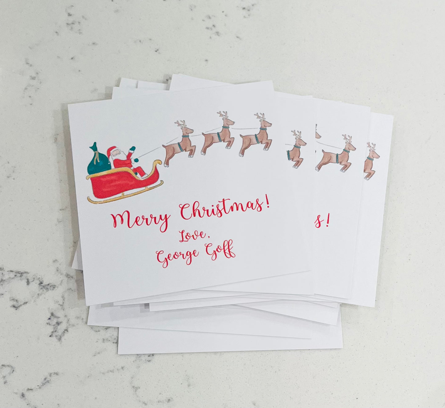 Gift Tags & Stickers, Santa Sleigh