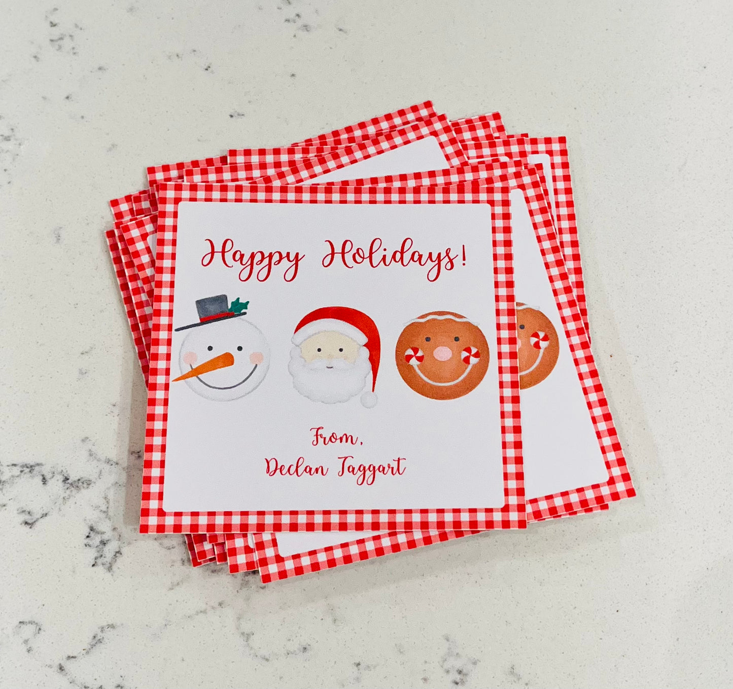 Gift Tags & Stickers, Santa and friends