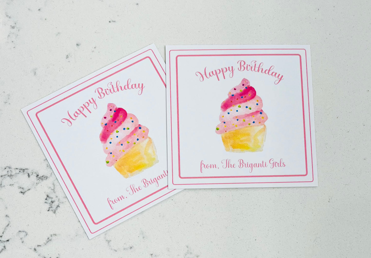 Birthday Gift Tags & Stickers - Cupcake