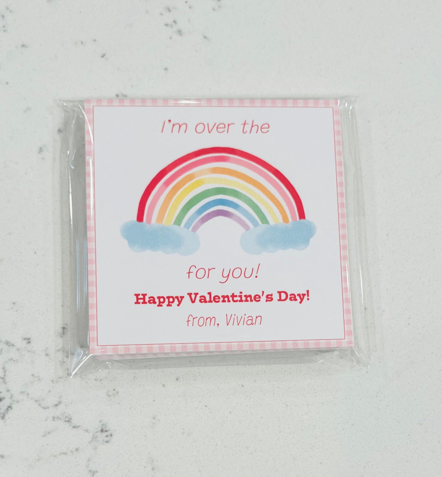 Valentine Tags & Stickers - Rainbow