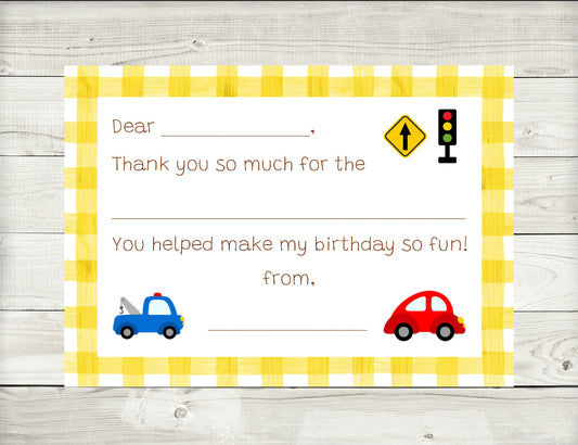 Thank You Notes, Cars