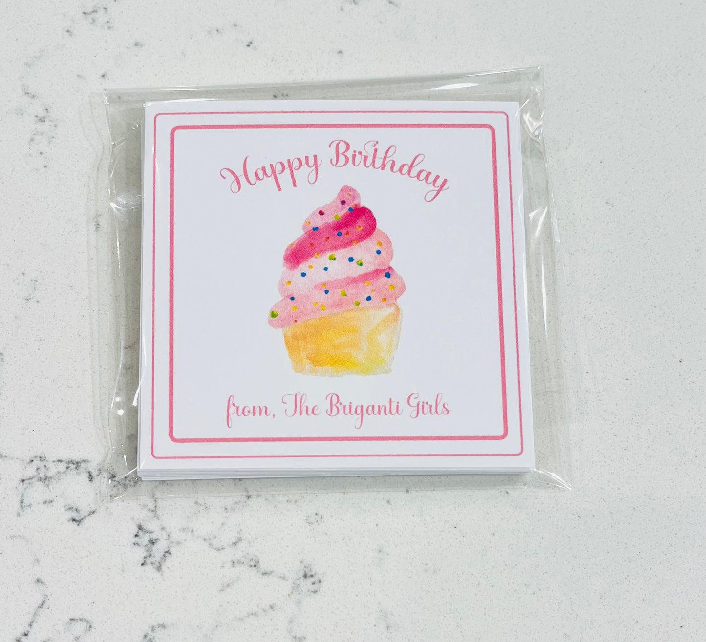 Birthday Gift Tags & Stickers - Cupcake