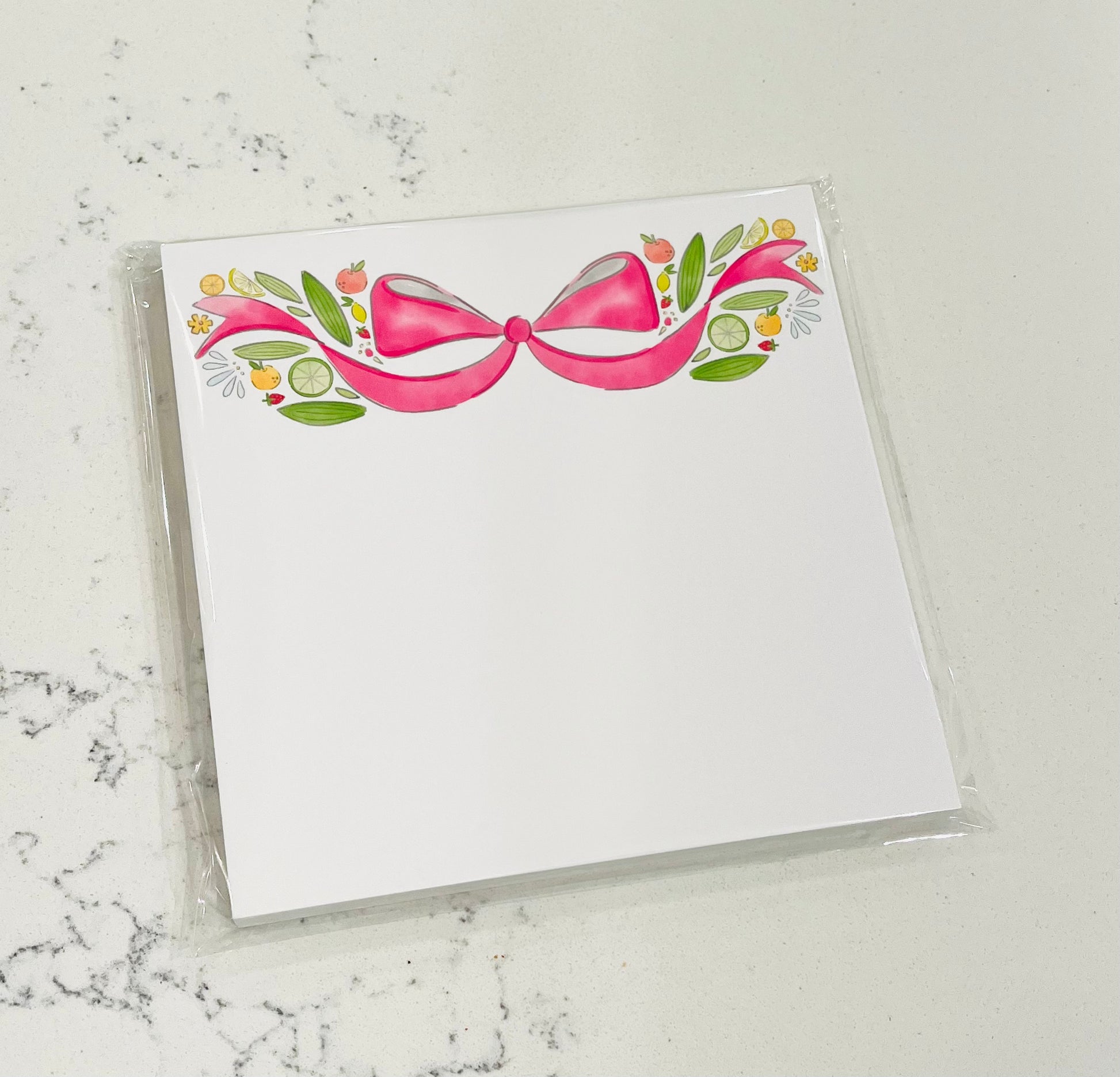 Bow Notepad Personalized Notepad - Fruit Bow – Merry Moments Design Co.