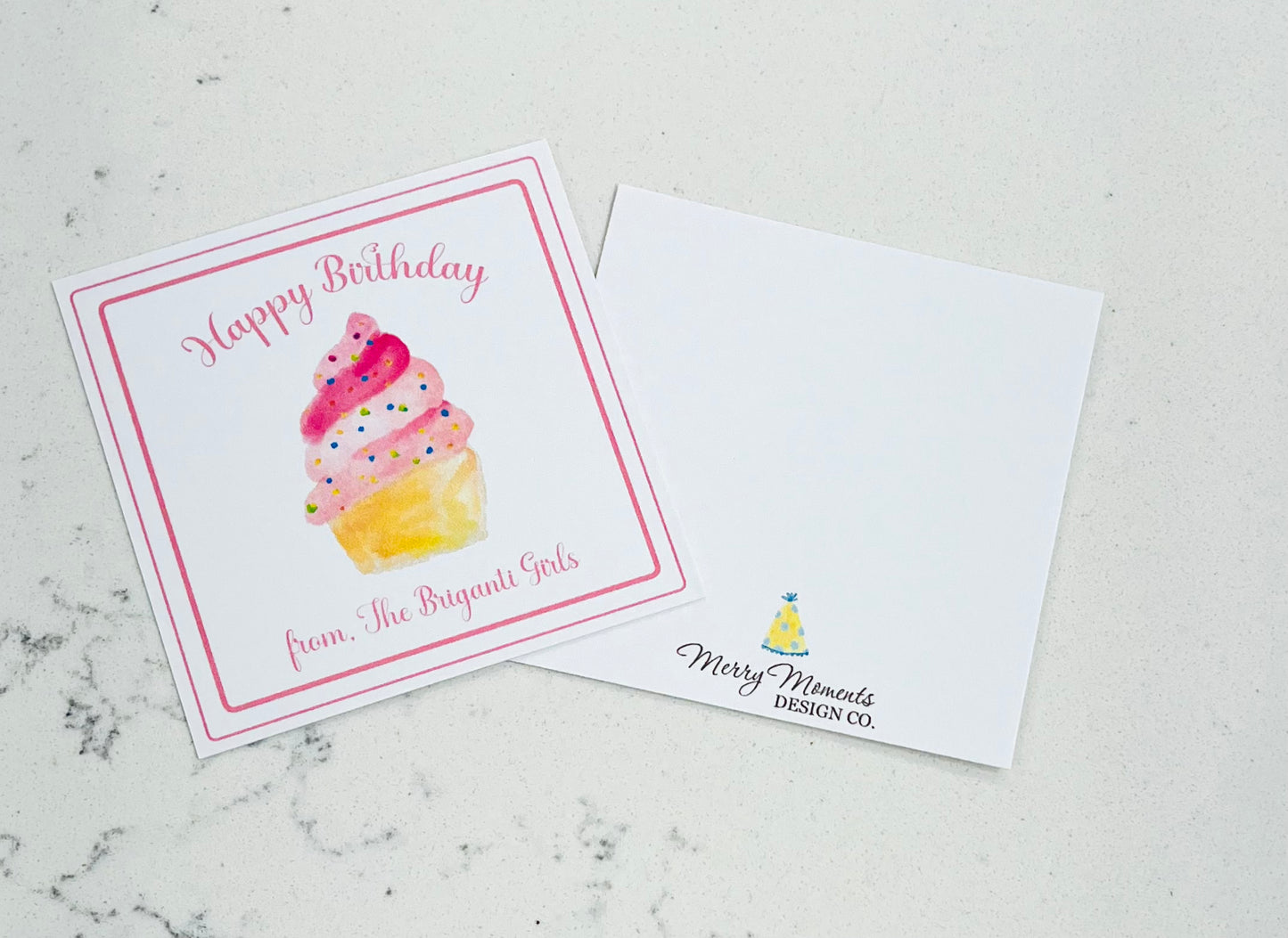 Birthday Gift Tags & Stickers - Cupcake