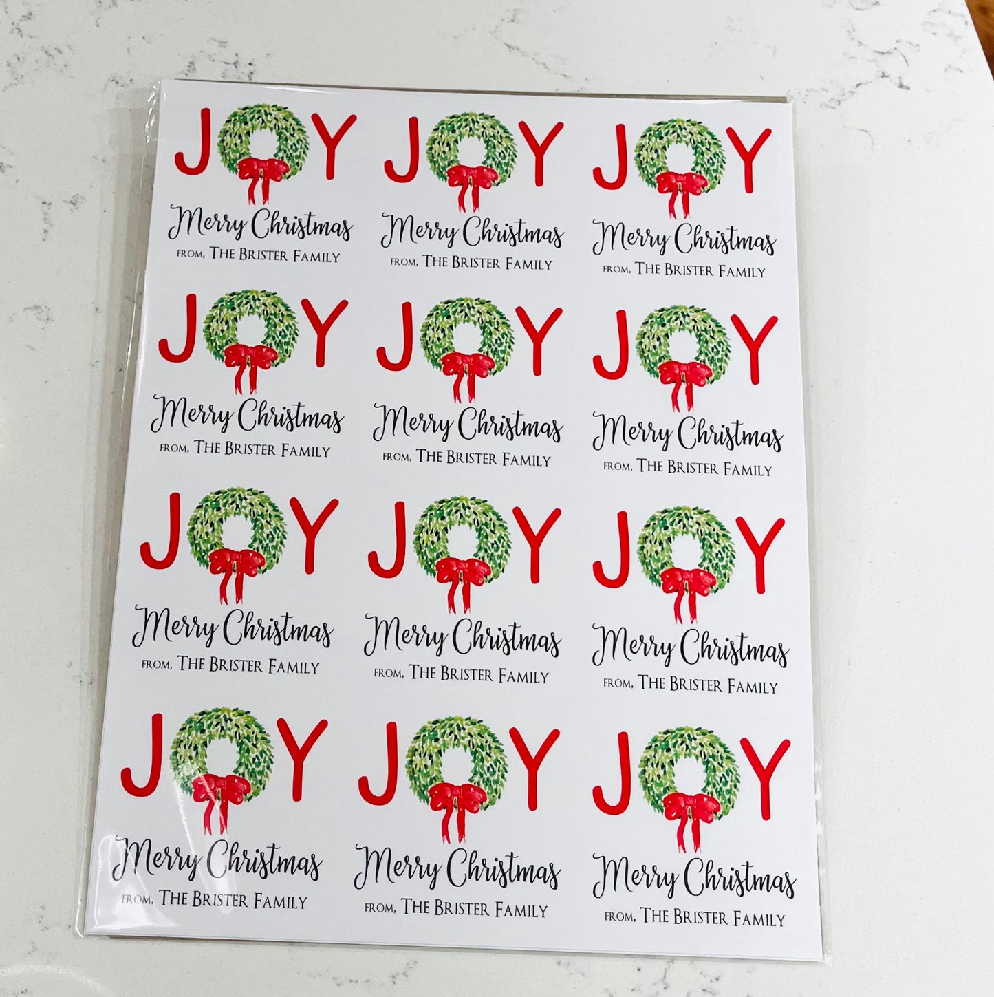 Gift Tags & Stickers, JOY