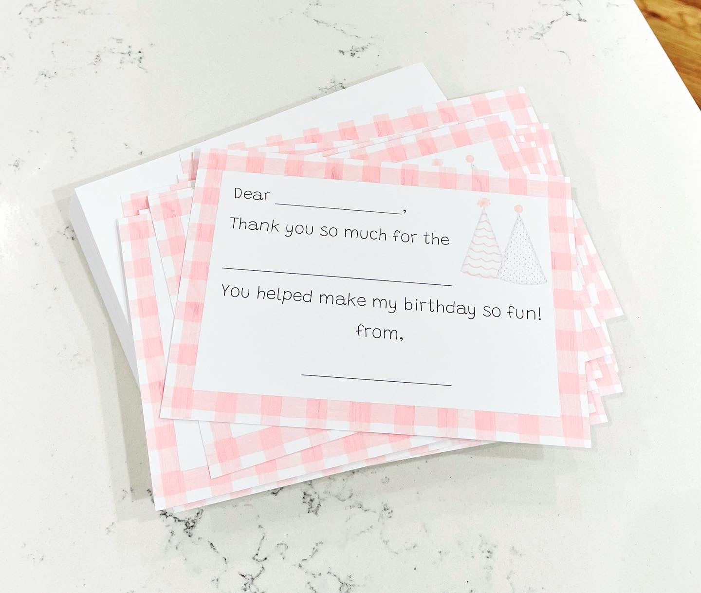Thank You Notes, Party hats