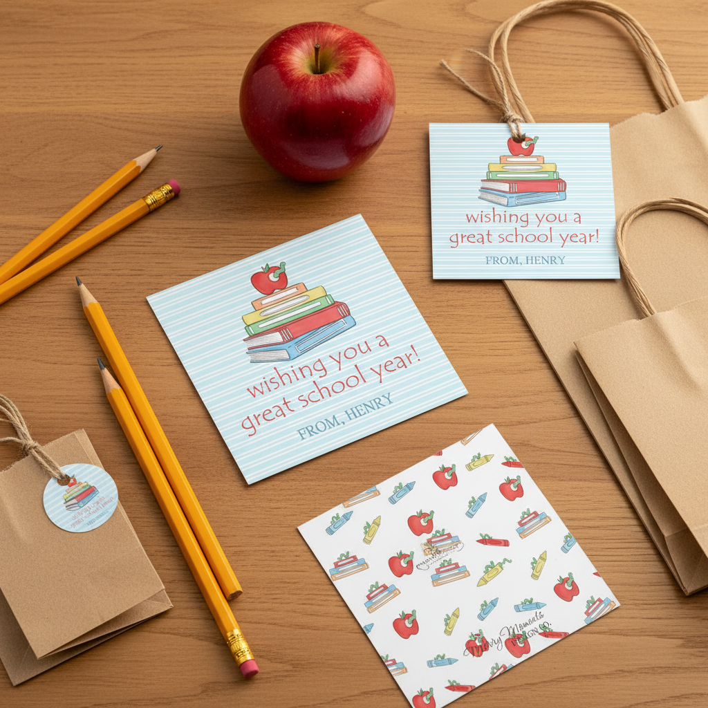 Back to School Gift Tags Lifestyle Photo