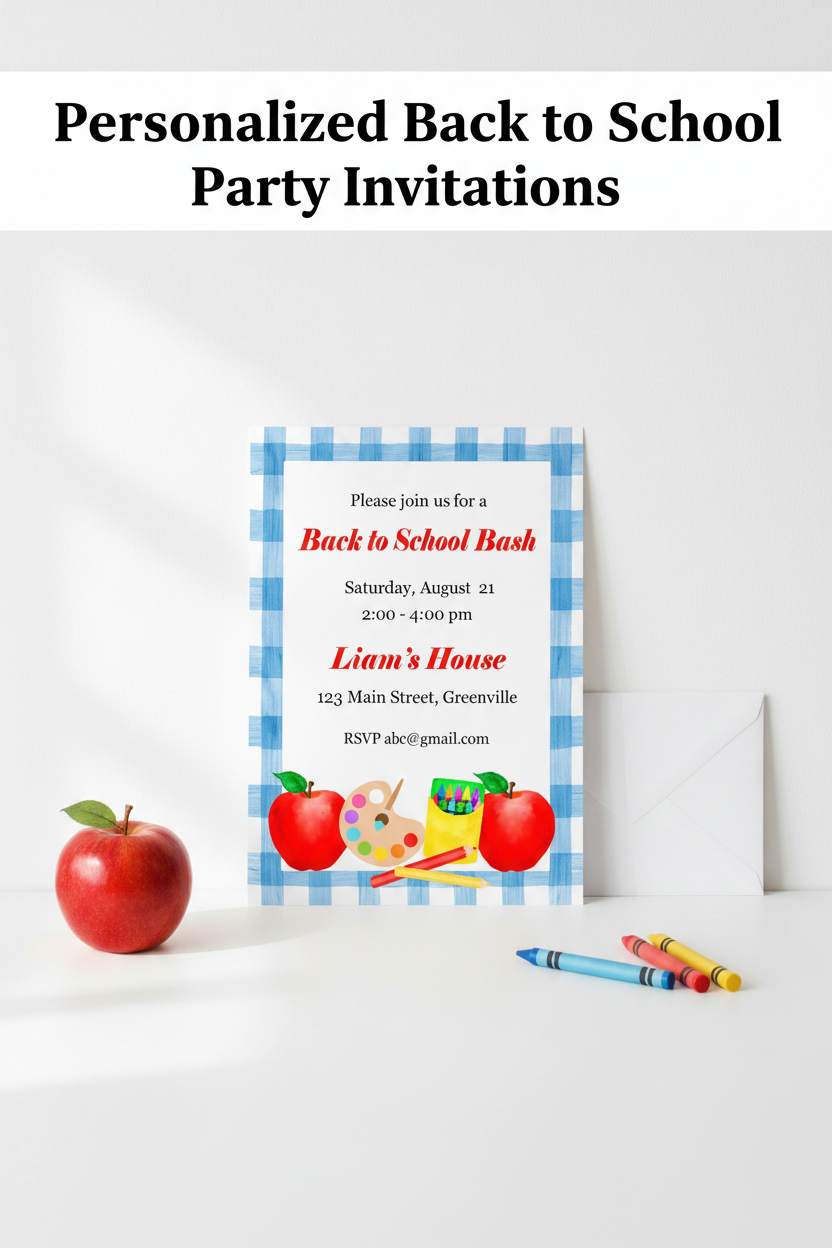 Back to School Invitations Pinterest SEO