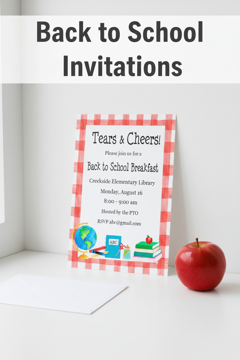 Back to School Invitations Pinterest SEO