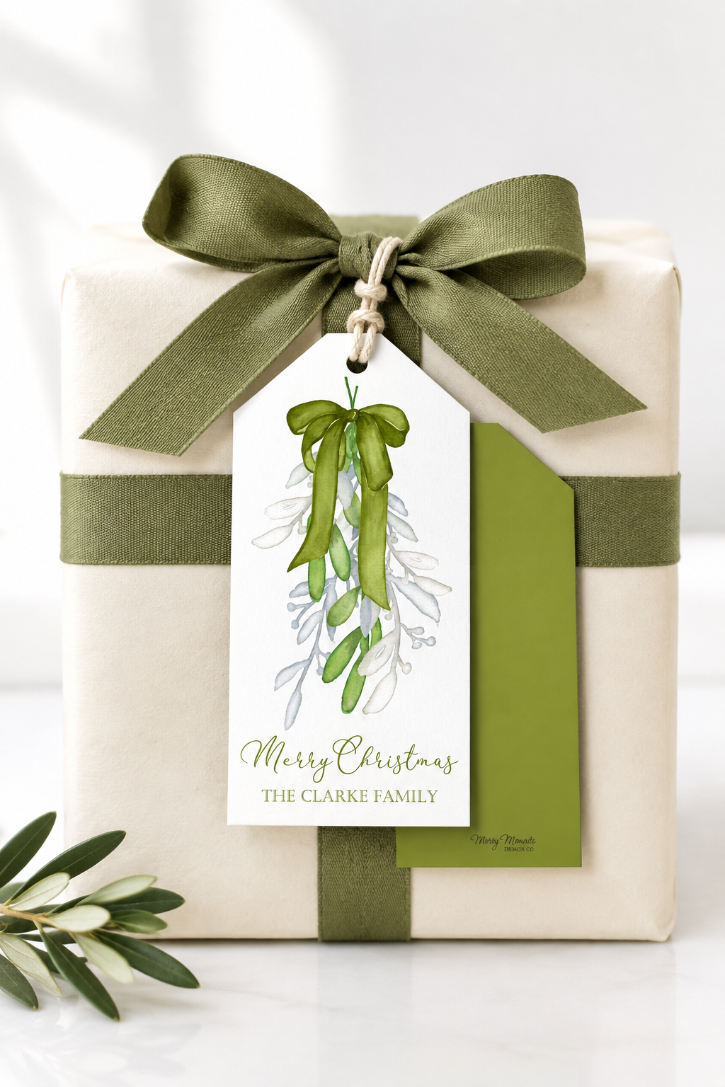 Christmas gift tag lifestyle photo