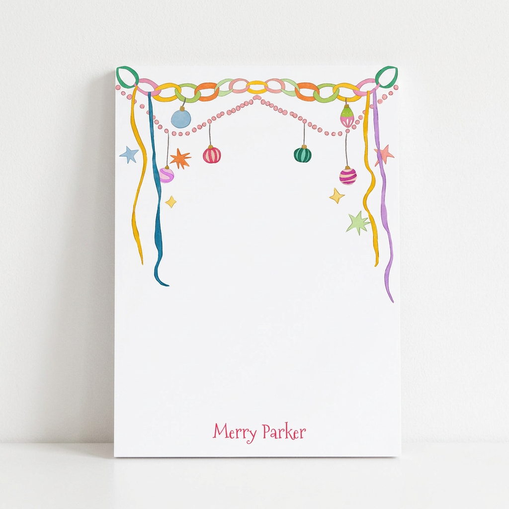 Christmas personalized notepad lifestyle photo