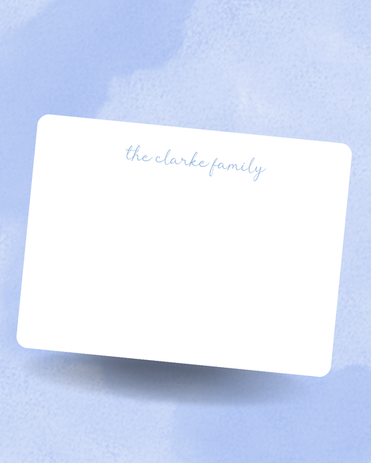 Personalized Note Cards - Soft Script with Rounded Corners
