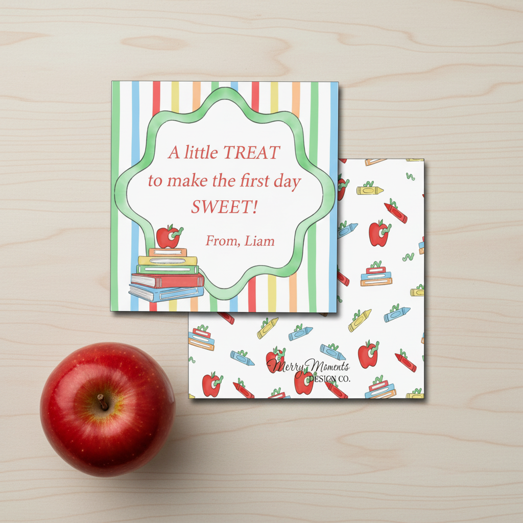 First Day Treat Tags - Front and Back
