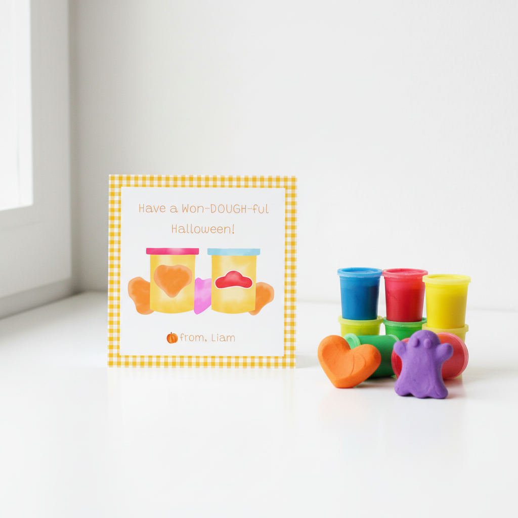Lifestyle photo with colorful playdough