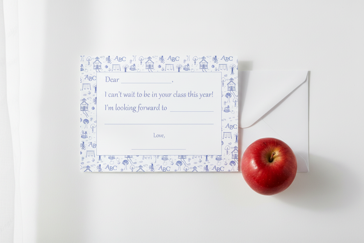 Meet the Teacher Note Card Lifestyle Front Only