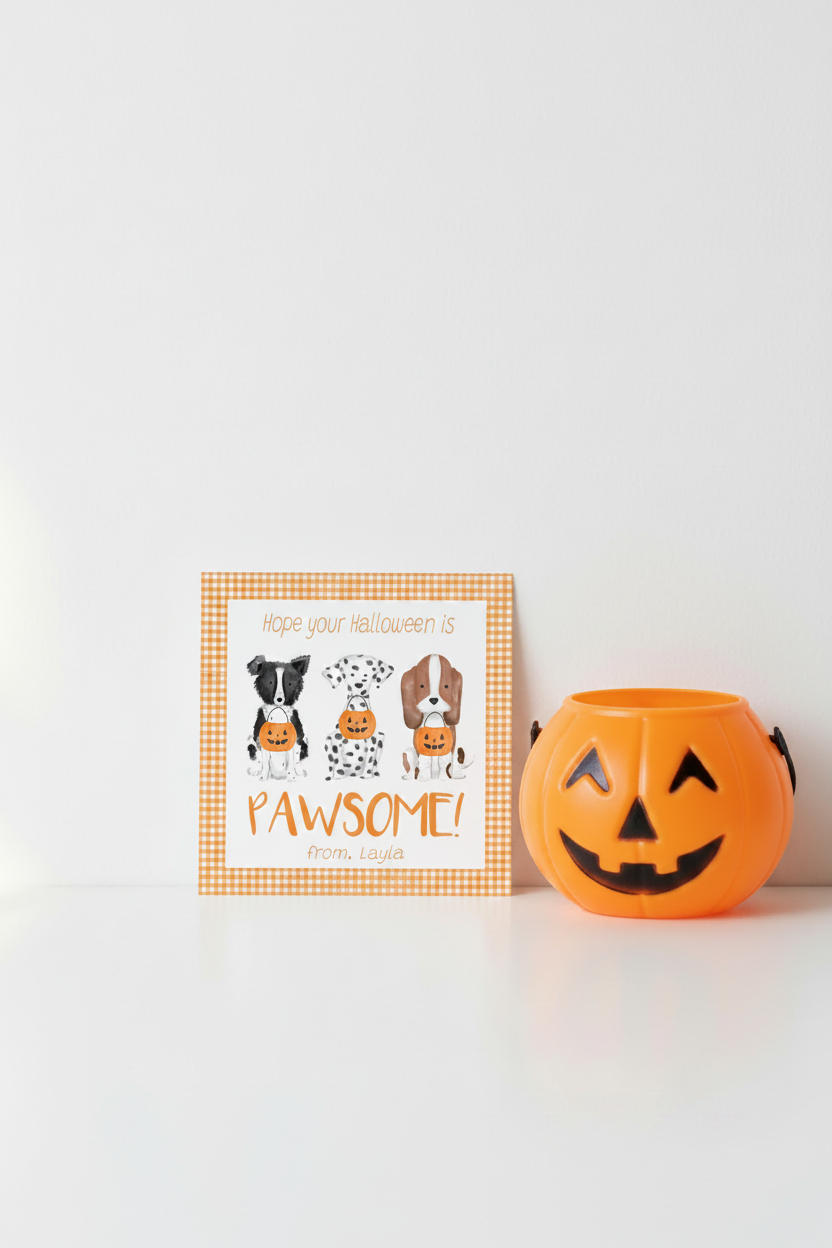 Pawsome Halloween Tag Pinterest Size