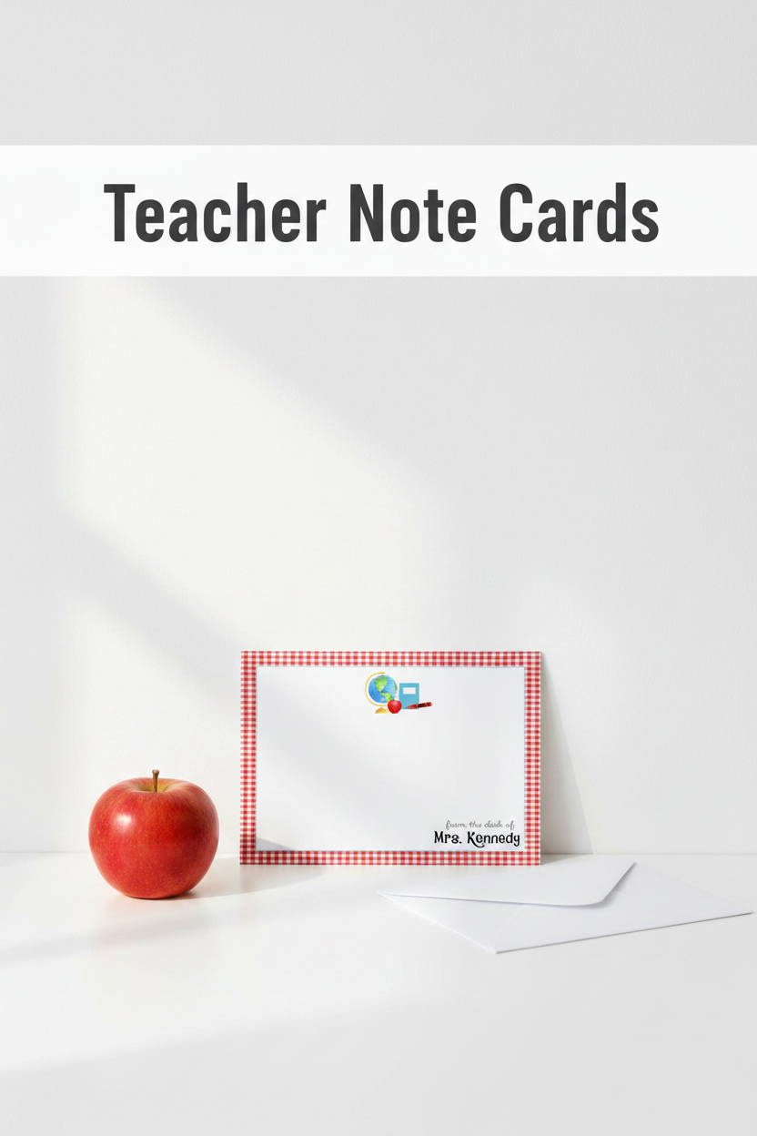Personalized Teacher Note Cards Globe Pinterest SEO