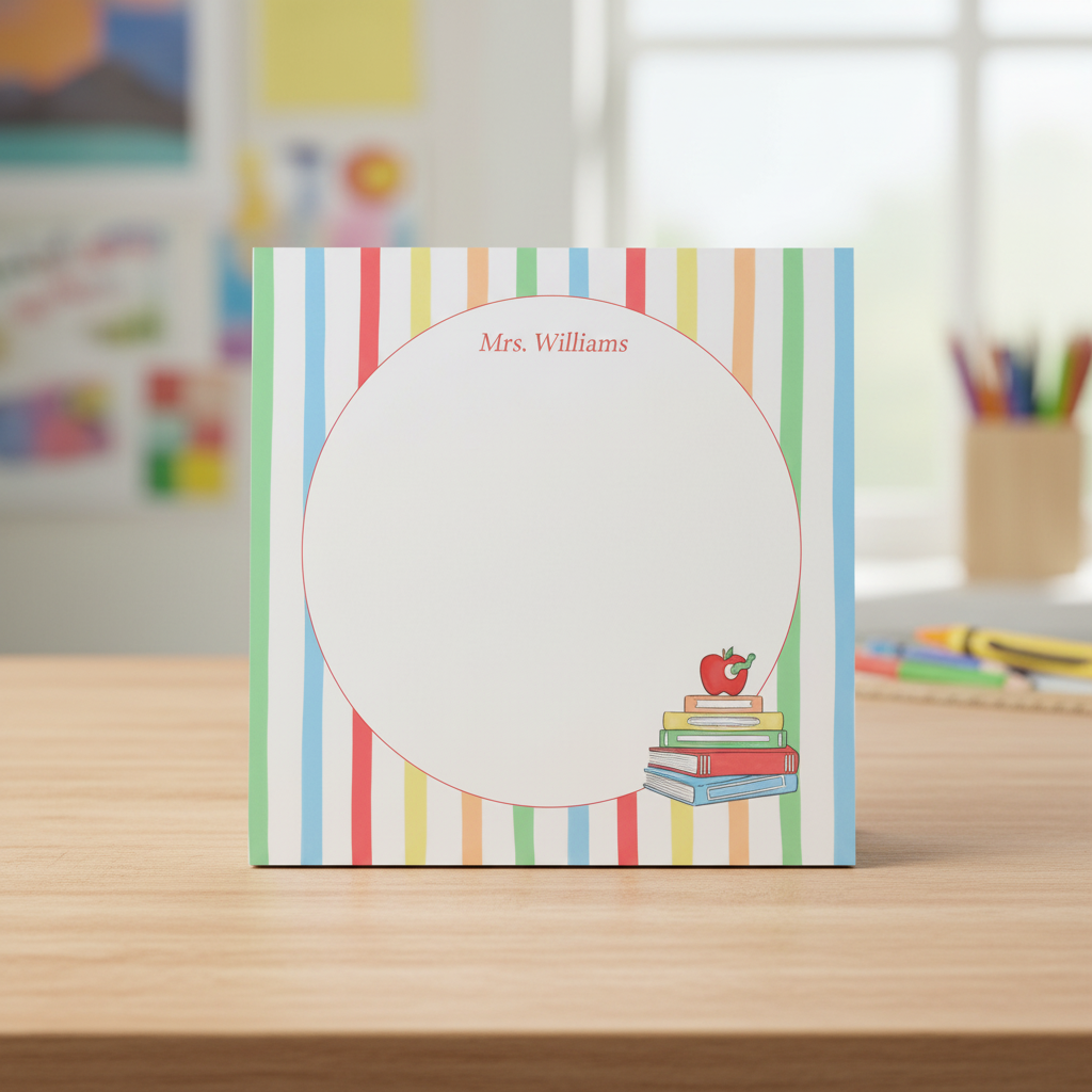 Personalized Teacher Notepad Full Notepad Visible