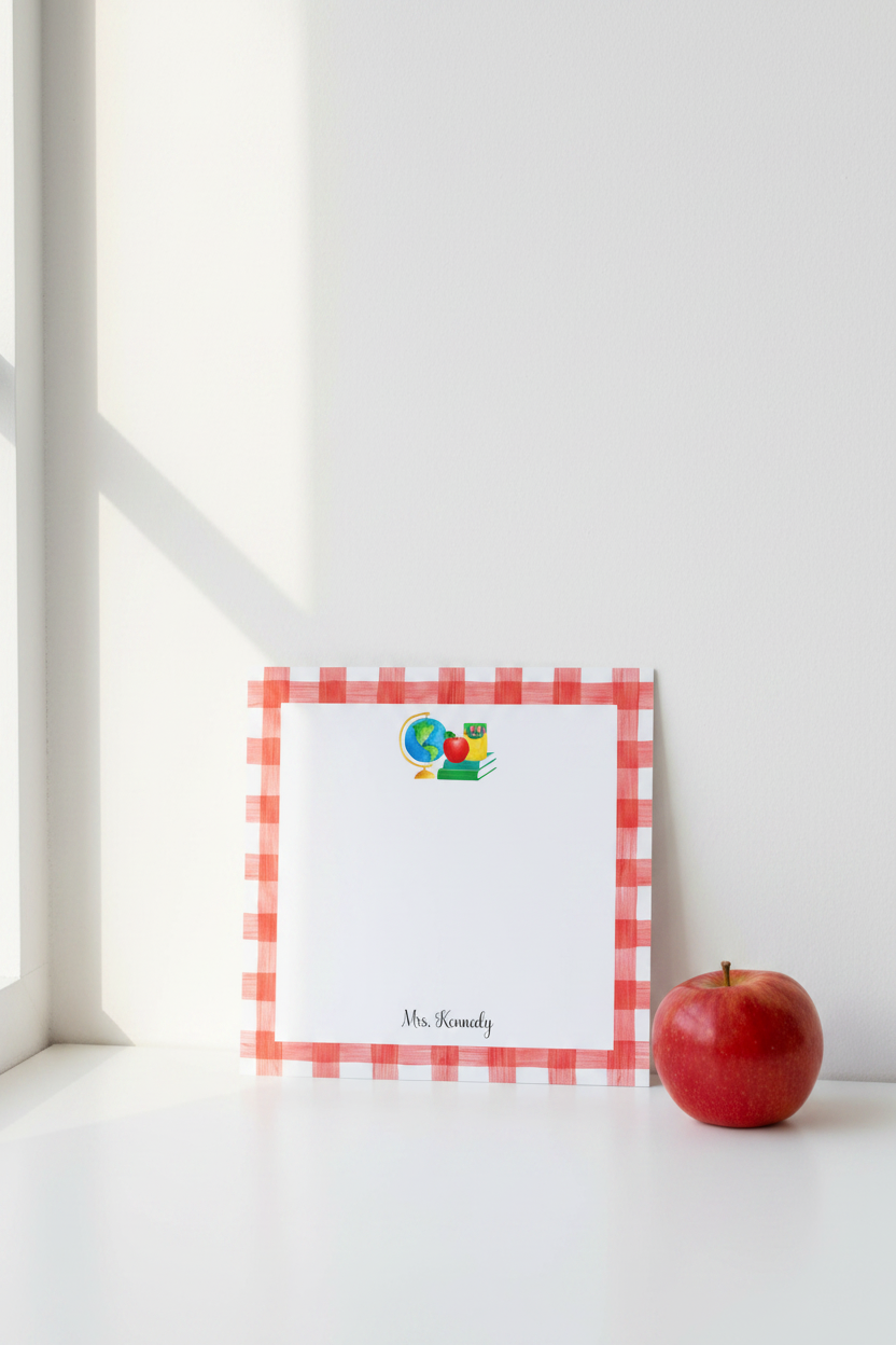 Personalized Teacher Notepad Globe Pinterest Lifestyle