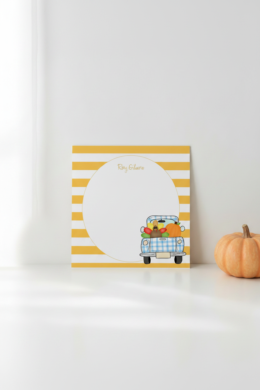 Turkey Truck Notepad Pinterest Size