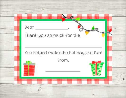 Thank You Notes, Holiday